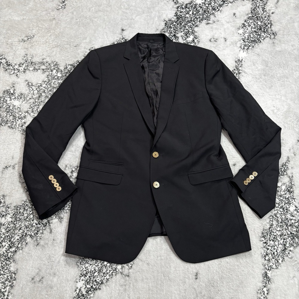 D&G Dolce & Gabbana Brad Men's Sz 50 Black Wool Stretch Blazer Sport Coat Italy
